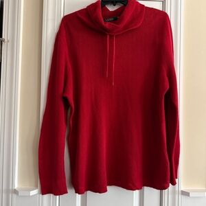 Lauren Ralph Lauren red cowl neck sweater/top.  Size 3x